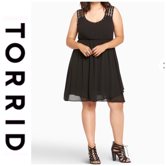 torrid Dresses & Skirts - Torrid... NWT! Studded Strappy Chiffon Dress